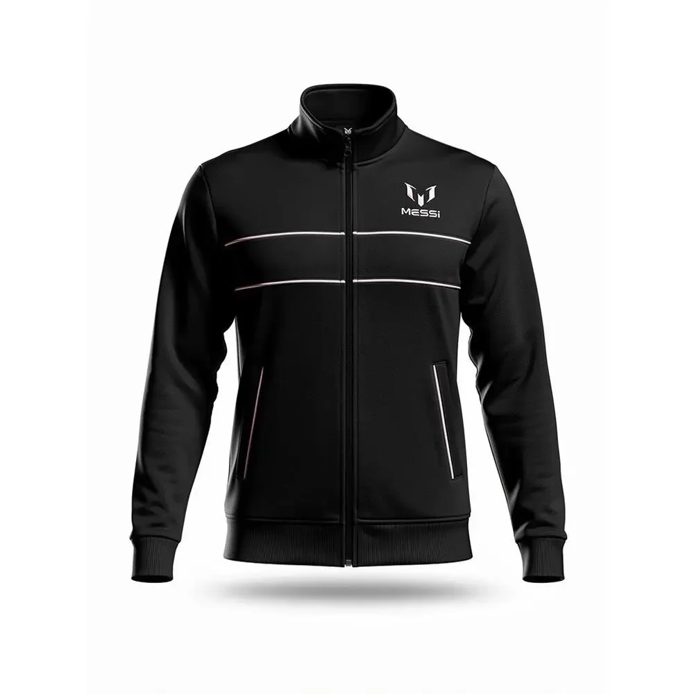Messi by Robert Graham Men’s Track Jacket Black Full Zip Athletic XL NWT